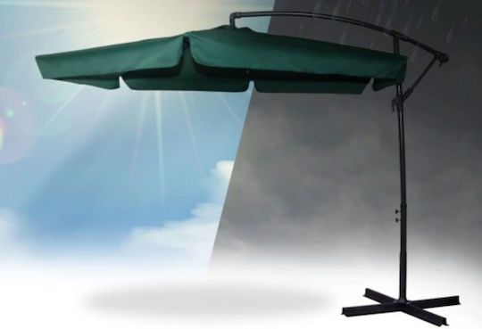 Hängender Rundschreiben Aluminium Garten- und Terrassen-Sonnenschirm Grün Φ3m