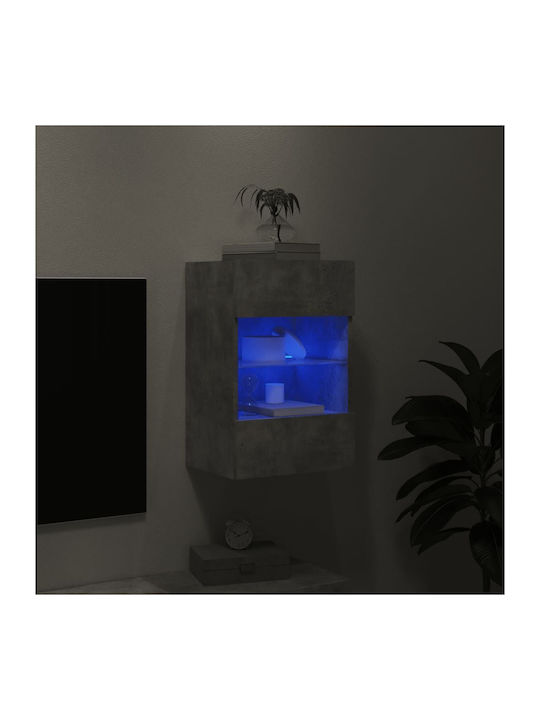 Shelf Wall with LED Grey 40x30x60.5cm
