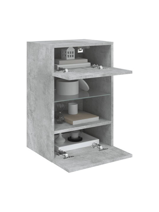Shelf Wall with LED Grey 40x30x60.5cm