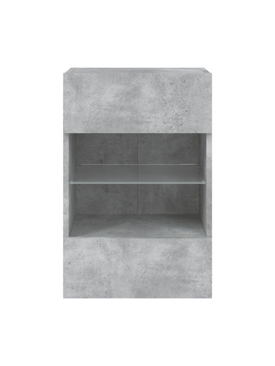 Shelf Wall with LED Grey 40x30x60.5cm