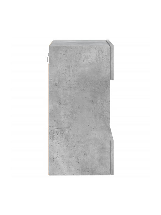 Shelf Wall with LED Grey 40x30x60.5cm