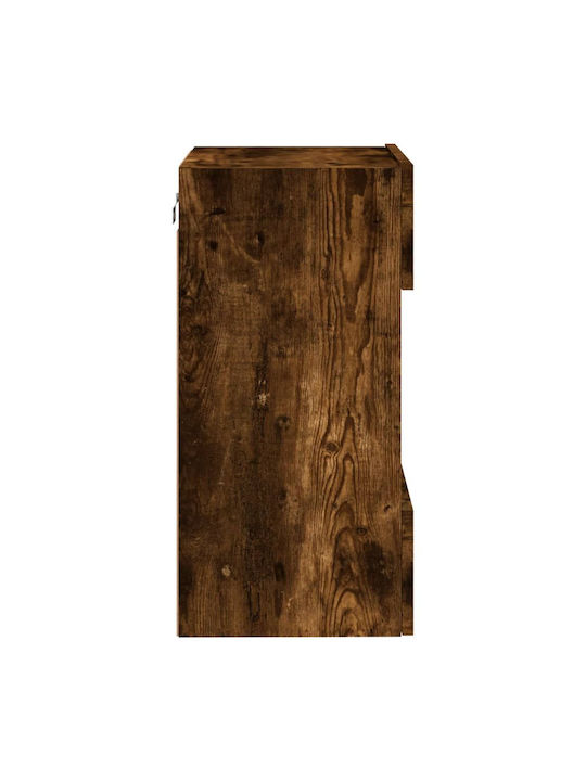Cabinet Wall with LED Smoky Oak 40x30x60.5cm
