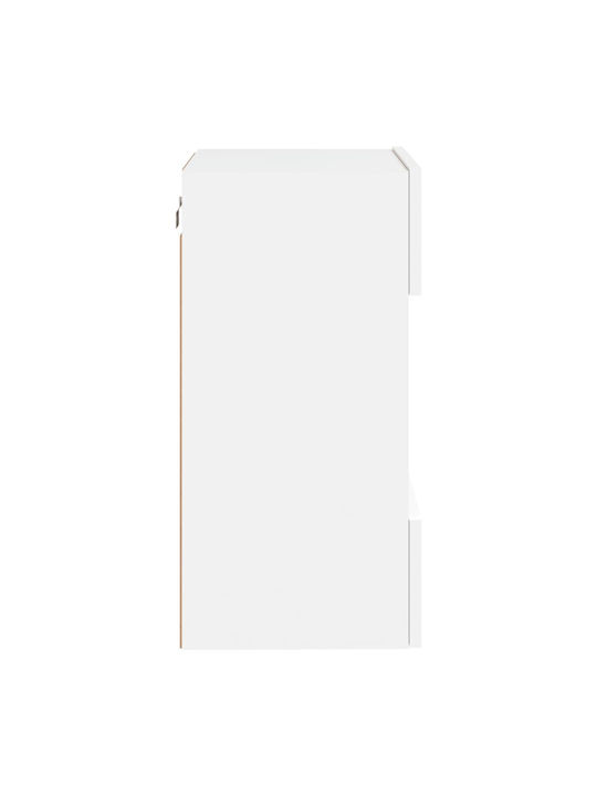 Ράφι Τοίχου με LED Λευκό 40x30x60.5εκ.