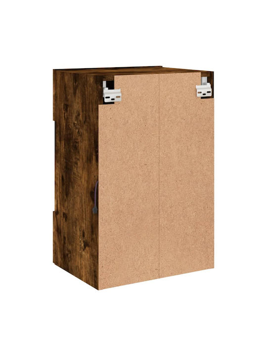 Cabinet Wall with LED Smoky Oak 40x30x60.5cm