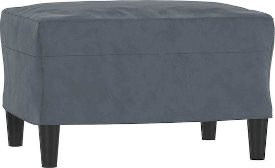 Armchair with Footstool Dark Grey 78x77x80cm