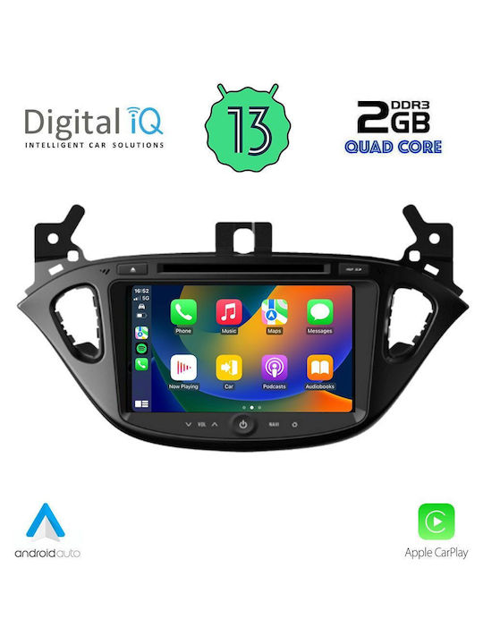 Digital IQ Car Audio System for Opel Adam 2014-2022 (Bluetooth/USB/WiFi/GPS/Apple-Carplay/Android-Auto) with Touch Screen 8"