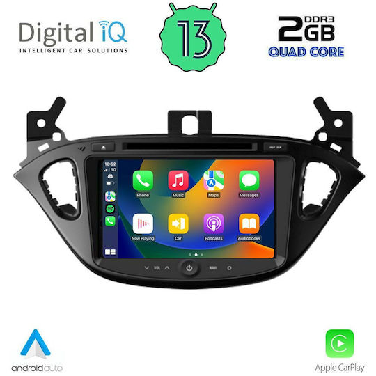 Digital IQ Ηχοσύστημα Αυτοκινήτου για Opel Adam 2014-2022 (Bluetooth/USB/WiFi/GPS/Apple-Carplay/Android-Auto) με Οθόνη Αφής 8"