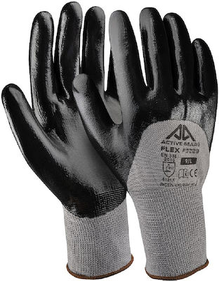 Active Gear Waterproof Gloves for Work Black Polyester 1pcs