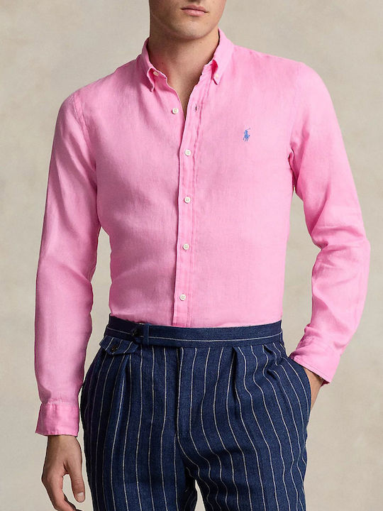 Ralph Lauren Shirt Cămașă Bărbătească Cu mânecă lungă In Pink