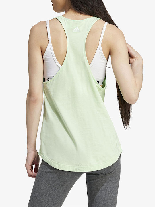 Adidas Damen Sportliche Bluse Ärmellos Light Green