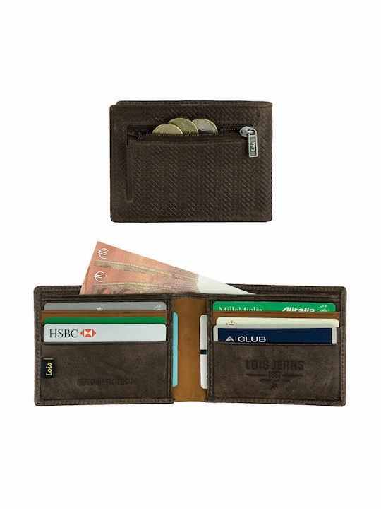 Кожен Мъжки Портфейл с RFID Кафяв