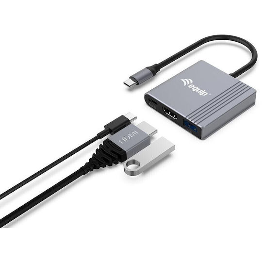 Equip USB-C Docking Station mit HDMI 4K PD Gray (133488)