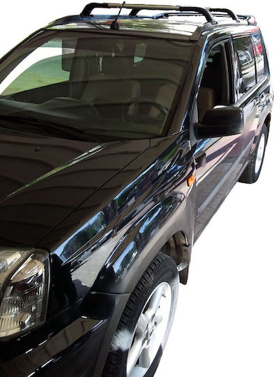 Hermes Μπάρες Οροφής Αλουμινίου για Nissan X-Trail (Σετ με πόδια) Ασημί