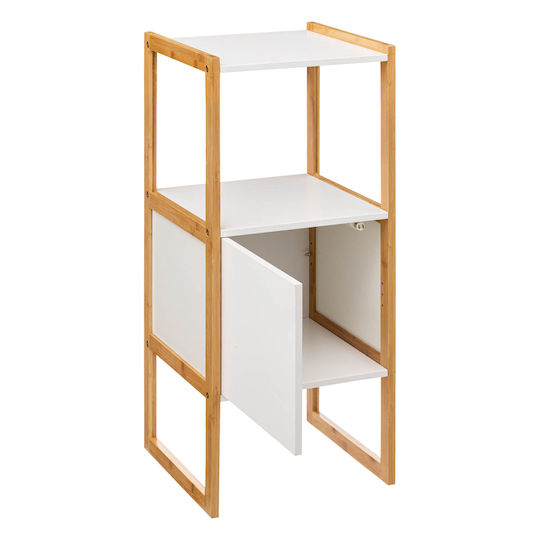 Atmosphera Bathroom Cabinet L33xW33xH80cm Natureo-White