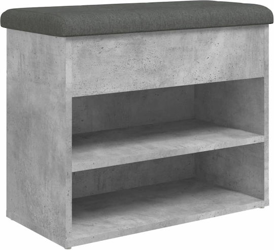 Entry Furniture with Shoe Rack & Bench Gray 62x32x50cm