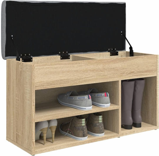 Entry Furniture with Shoe Rack & Bench Oaks 82x32x45.5cm