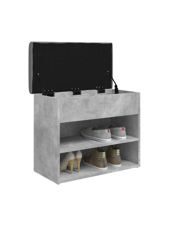 Entry Furniture with Shoe Rack & Bench Gray 62x32x50cm
