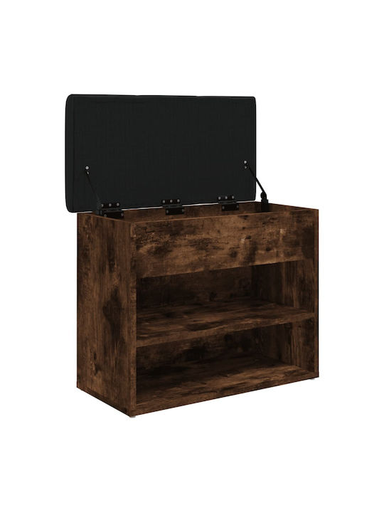 Entry Furniture with Shoe Rack & Bench Smoked Oak 62x32x50cm