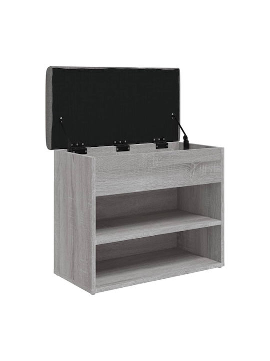 Entry Furniture with Shoe Rack & Bench Sonoma Gray 62x32x50cm