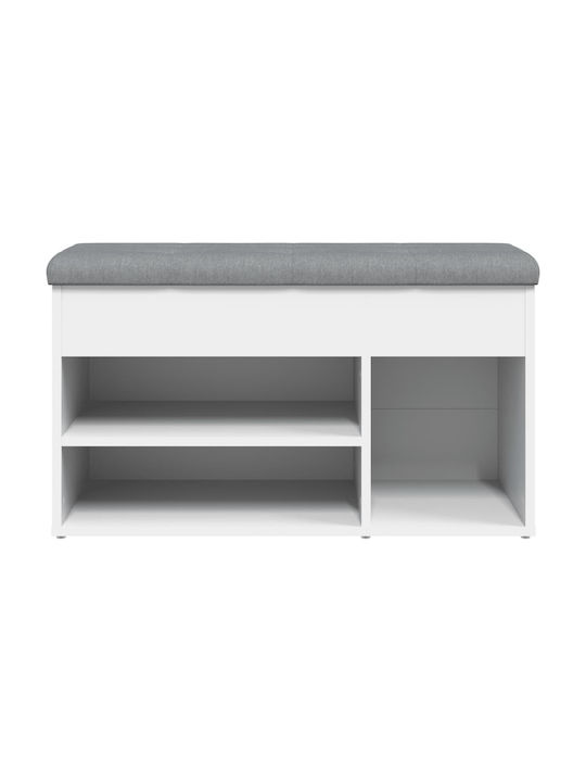 Entry Furniture with Shoe Rack & Bench White 82x32x45.5cm