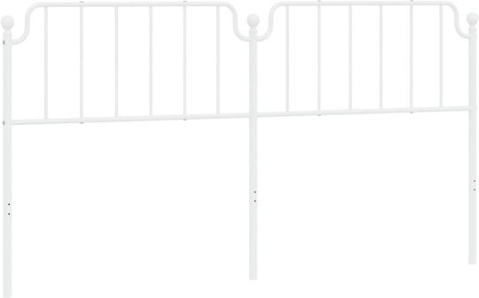 vidaXL Metallic White Bed Headboard 198x102cm