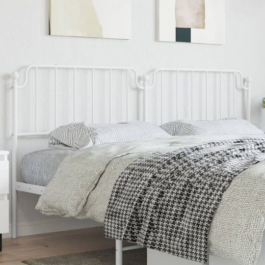 vidaXL Metallic White Bed Headboard 198x102cm