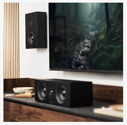 Argon Audio Forus 4 Wall Pair of Hi-Fi Speakers Wall Mounted 2 No of Drivers W21xD10.3xH29cm. Black