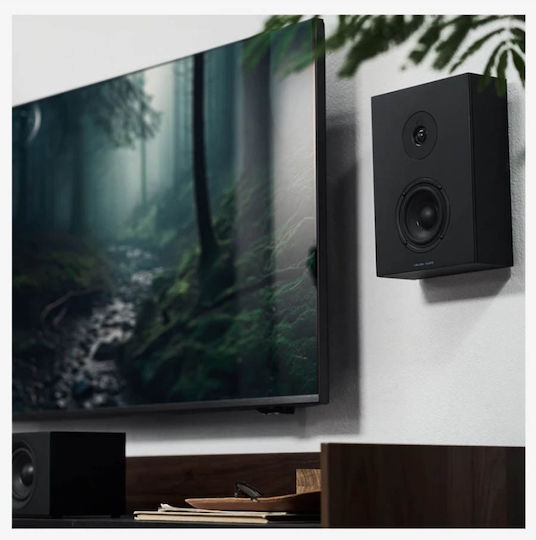 Argon Audio Forus 4 Wall Pair of Hi-Fi Speakers Wall Mounted 2 No of Drivers W21xD10.3xH29cm. Black