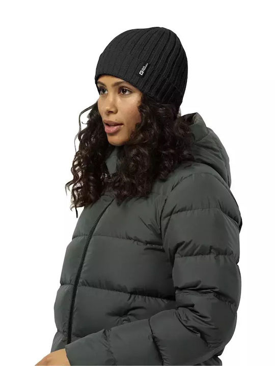 Beanie Unisex Beanie with Rib Knit in Black color