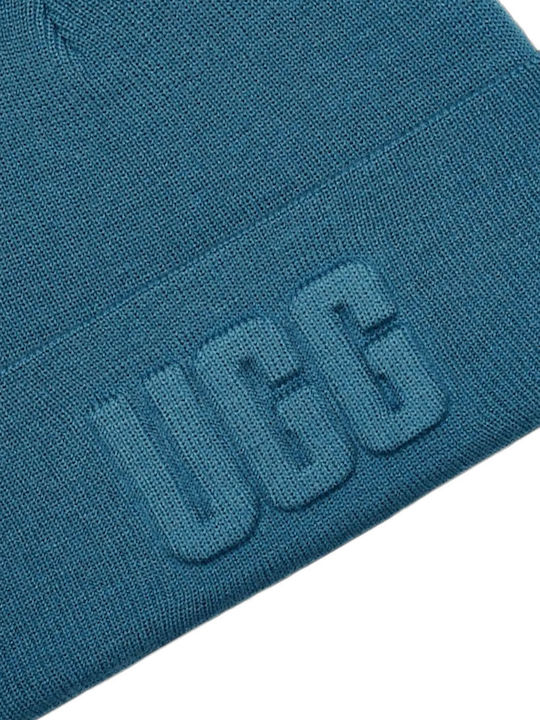 3D Graphic Logo Beanie Beanie Γυναικείος Σκούφος Πλεκτός σε Μπλε χρώμα