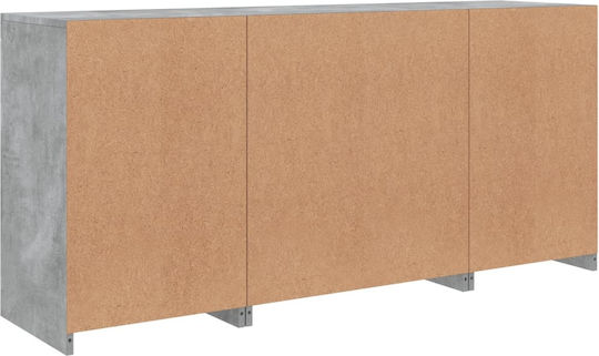 Μπουφές Ξύλινος Γκρι 142.5x37x67cm