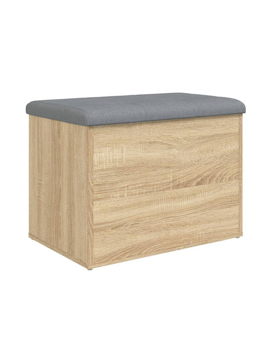 Stool For Living Room With Storage Space Wooden Oaks 62x42x45cm