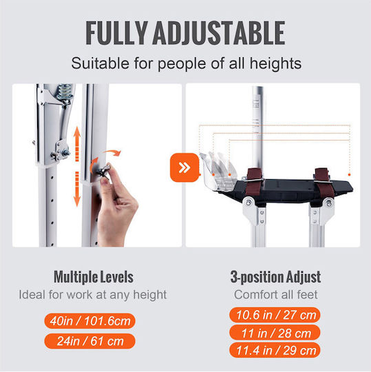 Vevor Tool Accessories Aluminium stilts SGBGQYCYS1830LGZ6V0 103gr 2pcs