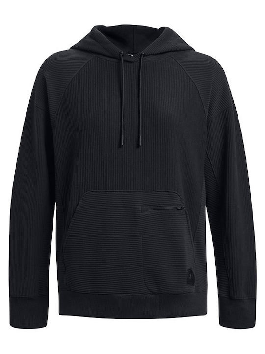 Damen Sweatshirt Kapuzen Black