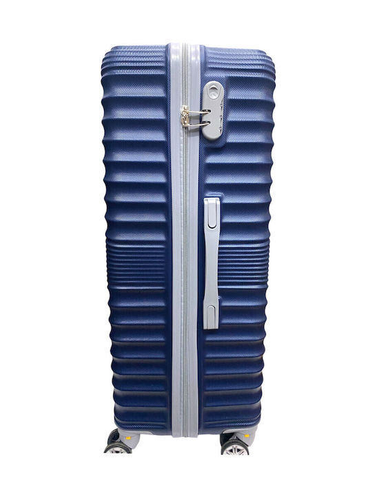 Ormi Medium Hard Blue Suitcase With 4 Wheels Height 67cm