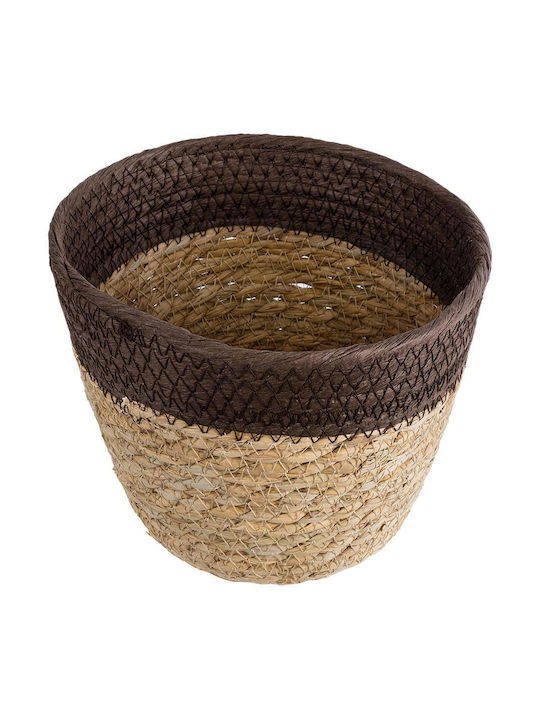 GloboStar Lefkada Κασπώ Rattan Μπεζ με Βάση 18x18x15εκ.