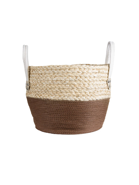 GloboStar Κασπώ Rattan Μπεζ με Βάση 33x33x28εκ.