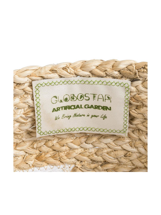 GloboStar Santorini Übertopf Rattan Beige 28x28x24εκ.
