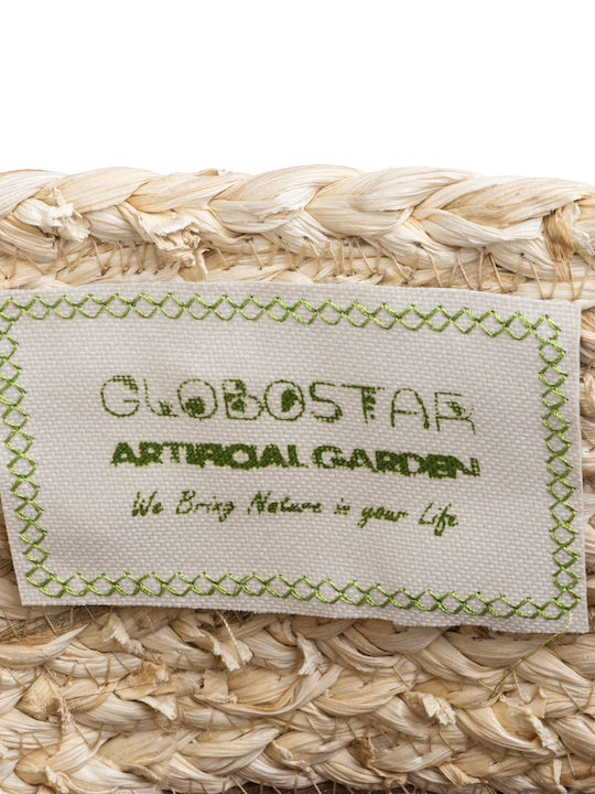 GloboStar Κασπώ Rattan Μπεζ με Βάση 33x33x28εκ.