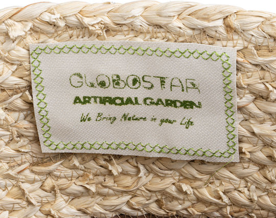 GloboStar Κασπώ Rattan Μπεζ με Βάση 33x33x28εκ.