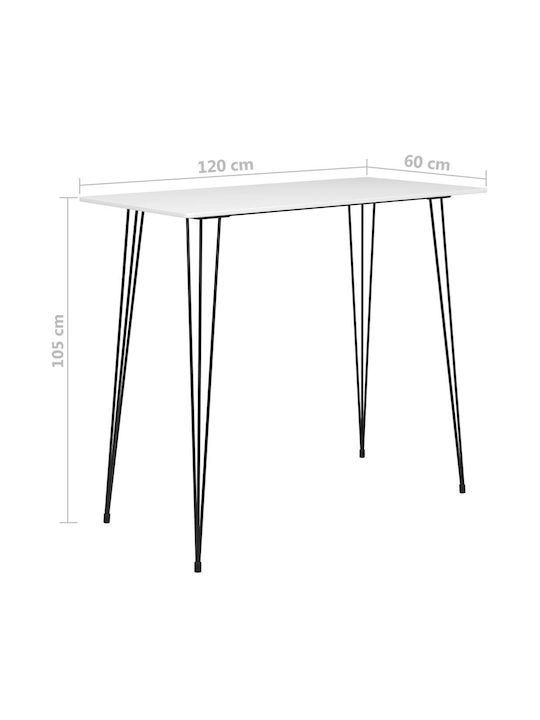 vidaXL Outdoor Bar Set 7 Pieces White