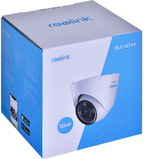 Reolink Rlc-1224a IP Surveillance Camera 12MP Waterproof with Two-Way Communication and Lens 4mm