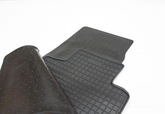 Refref Set of Front and Rear Mats 4pcs Tray Type for Mercedes-Benz EQC 2019+ Black