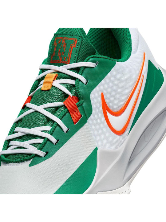 Precision 6 Low Basketball Shoes White / Safety Orange / Malachite / Sundial