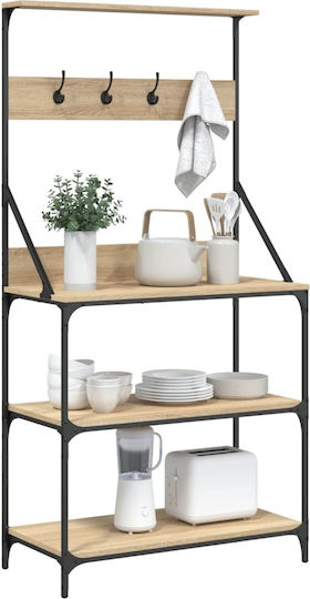 vidaXL Sonoma Ραφιέρα Κουζίνας Μεταλλική Μπλε 84x40.5x170cm