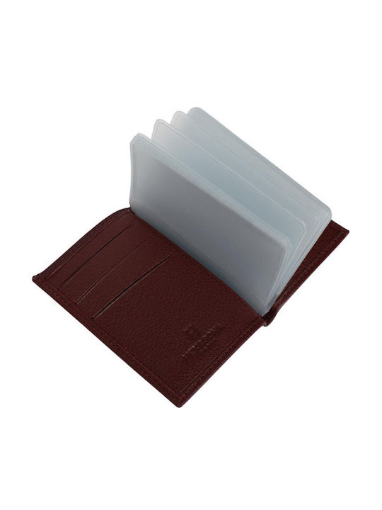 Leather Men's Wallet Cards Burgundy