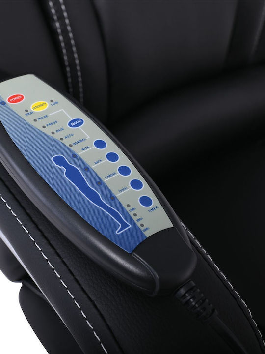 Cf8550 Scaun De Birou De Director Masaj Cu Înclinare Negru