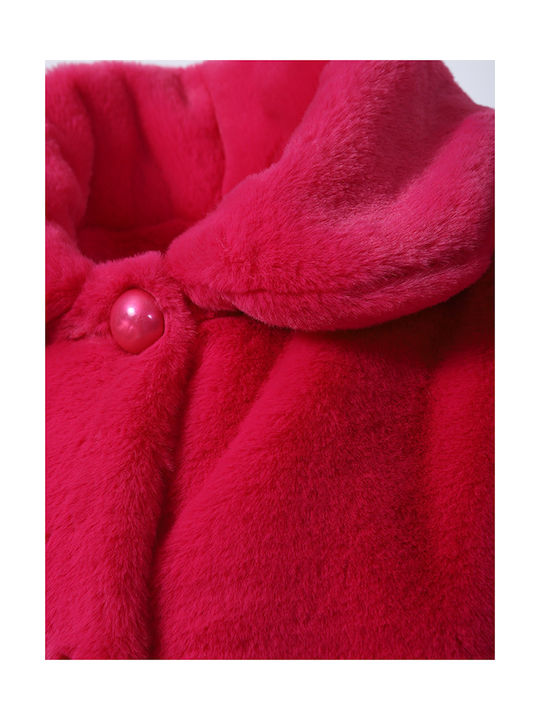 Matoufrance Kids Fur Coat Fuchsia