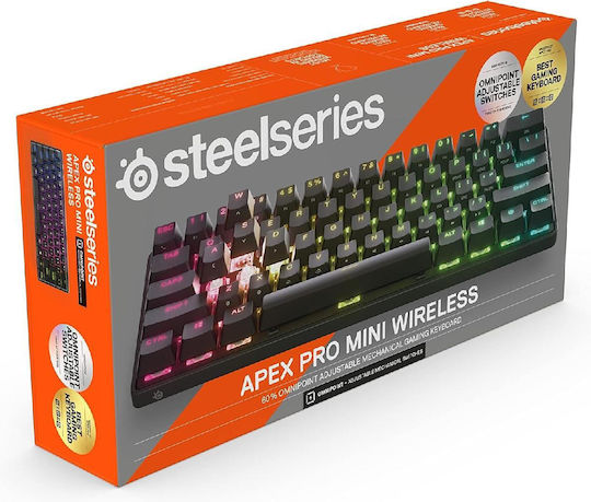 SteelSeries Apex Pro Mini Gaming Mechanische Tastatur 60% mit SteelSeries OmniPoint Schaltern und RGB-Beleuchtung (Englisch UK)