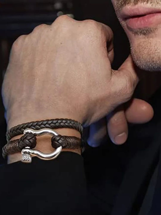 Molf's Men's Bracelet Coffee made of Leather